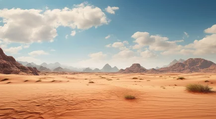 Foto op Plexiglas sand dunes in the desert, desert with desert sand, desert scene with sand, sand in the desert, wind in the desert © Gegham
