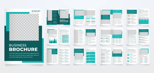 minimalist brochure template with modern concept and minimalist layout use for business profile and product catalog	
