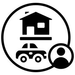 Personal Property Glyph Icon