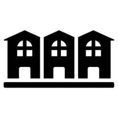 Townhouse Glyph Icon