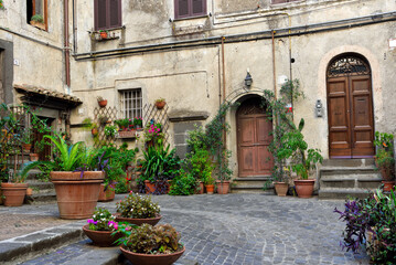 Fototapeta na wymiar the historic center of Bracciano Rome Italy