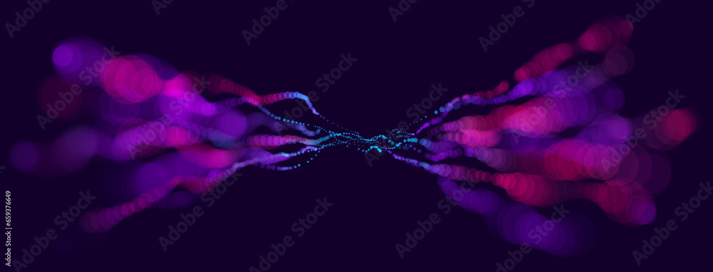 Aufkleber beautiful bokeh blurred lights vector abstract background with defocused transparent lights effect, 