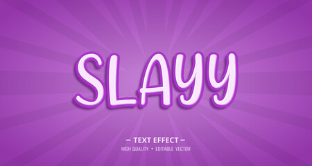 Slayy text, purple textured style editable text effect. slay text effect.