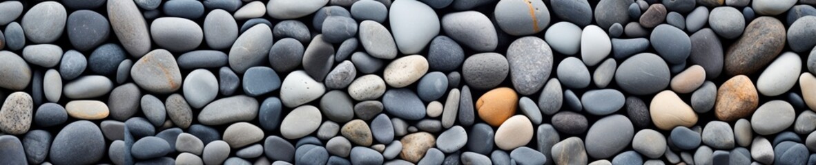 Fototapeta na wymiar gray stone pebbles edge to edge background.
