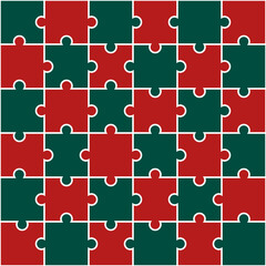 Christmas jigsaw pattern. jigsaw line pattern. jigsaw seamless pattern. Decorative elements, clothing, paper wrapping, bathroom tiles, wall tiles, backdrop, background.