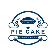 vector image of pie cake on a white background.