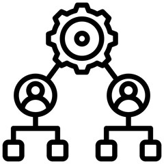 Organizing Principle Outline Icon