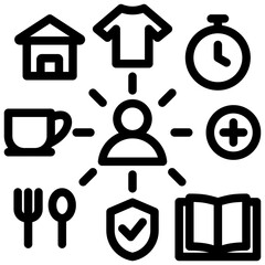 Human Needs Outline Icon