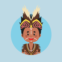 Avatar of a Papua Indonesian Character