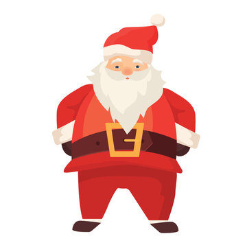 Vector cartoon image of Santa Claus. Father Frost. Christmas and New Year concept. Beautiful element for your design
