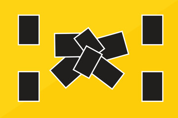 Photo frames yellow color new background design