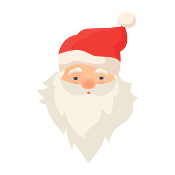 Vector cartoon image of Santa Claus. Father Frost. Christmas and New Year concept. Beautiful element for your design