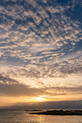Sunset over the ocean at Rhosneigr, Isle of Anglesey