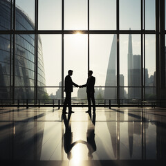 Businessmen comes to agreement closing the deal