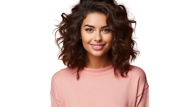 Girl with a transparent background