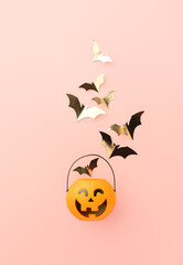Halloween holiday concept with decorative elements
