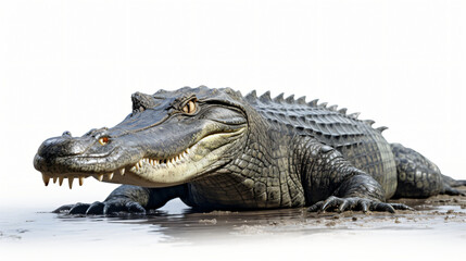 Gharial isolated on white background