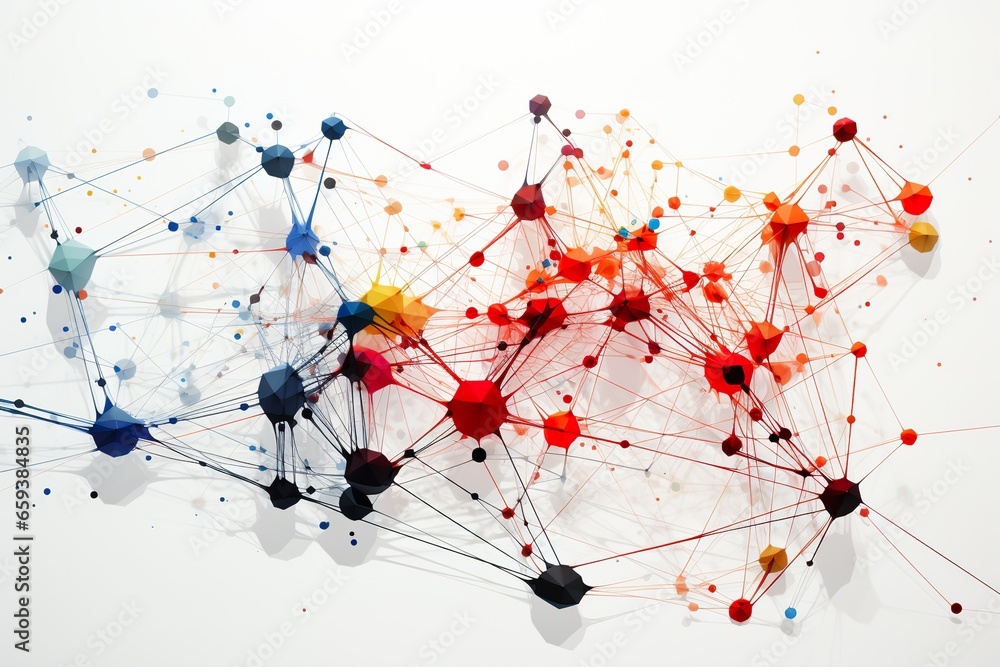 Wall mural abstract background functions of complex networks.