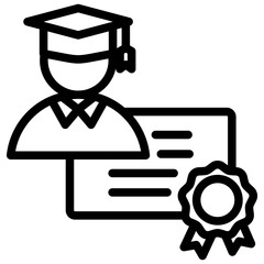 Post Graduate Outline Icon