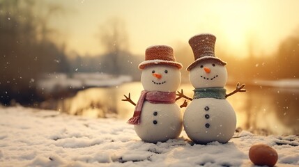 snowman in winter