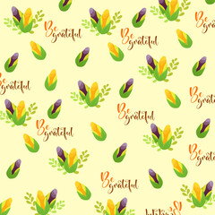 colorful corn seamless pattern vector illustration for thanksgiving