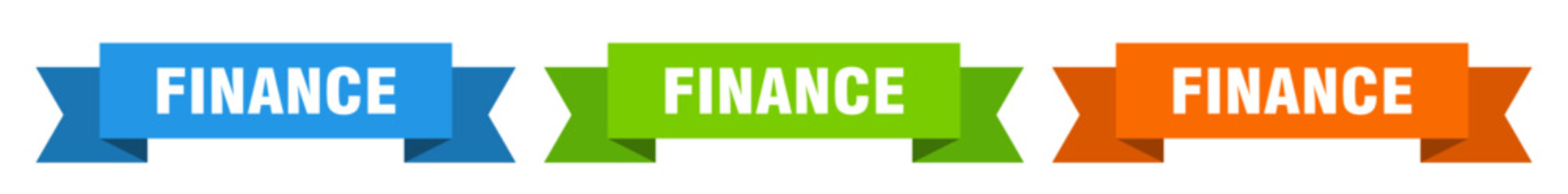 Fototapeta premium finance ribbon. finance isolated paper sign. banner