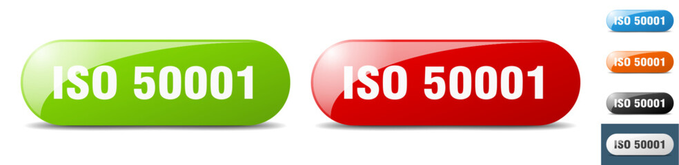 iso 50001 button. key. sign. push button set