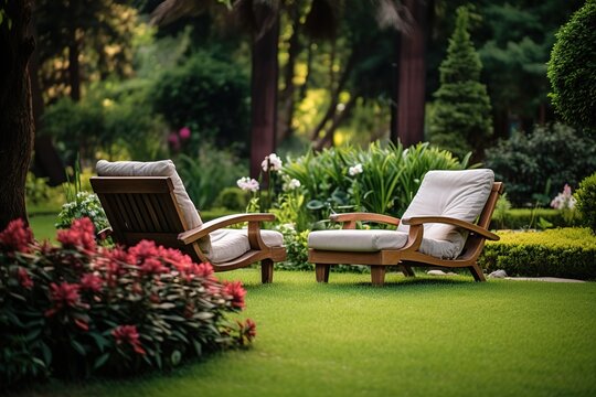 Relaxing area in a garden