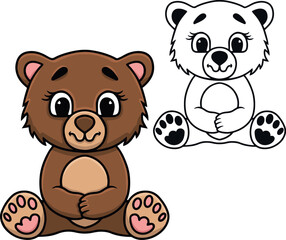 Obraz na płótnie Canvas Cute cartoon teddy bear