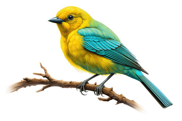 Chat-tanager isolated on transparent background, Generative Ai
