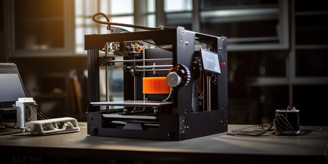 Fototapeta na wymiar 3-D printer for creating medical samples