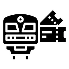 TRAIN TICKET filled outline icon,linear,outline,graphic,illustration