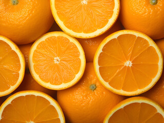 Natural fruit wallpaper background with fresh oranges 
