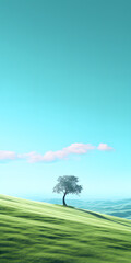 landscape with tree wallpaper