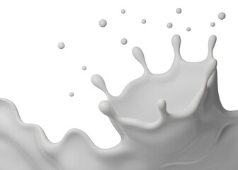 PSD Milk Splash 3D Rendering