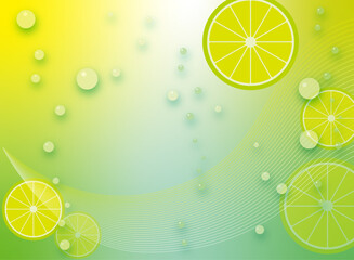 背景　泡　柑橘