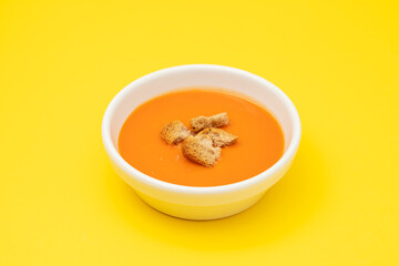 Traditional spanish salmorejo.