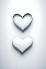heart on a white background, generative AI