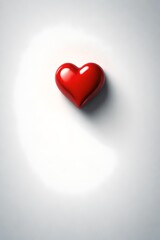 Obraz premium heart on a white background, generative AI