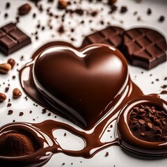 heart shaped chocolate, generative AI