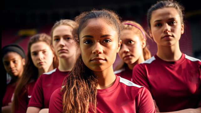 Diverse Women's Soccer Team
