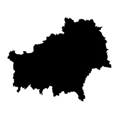 Obraz premium Gomel region map, administrative division of Belarus.