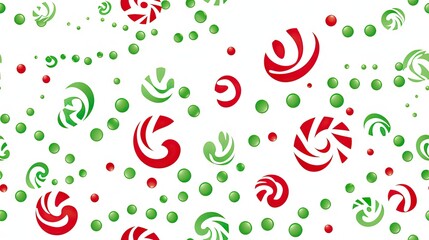  a white background with green and red circles and bubbles on it.  generative ai