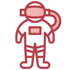 ASTRONAUT filled outline icon,linear,outline,graphic,illustration