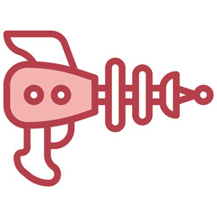 GUN filled outline icon,linear,outline,graphic,illustration