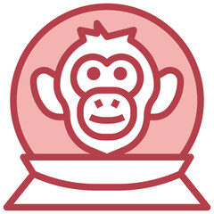 MONKEY filled outline icon,linear,outline,graphic,illustration
