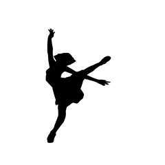  ballerina silhouette vector