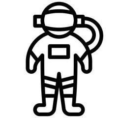 ASTRONAUT filled outline icon,linear,outline,graphic,illustration