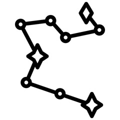 CONSTELLATION filled outline icon,linear,outline,graphic,illustration