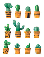 set of cactus